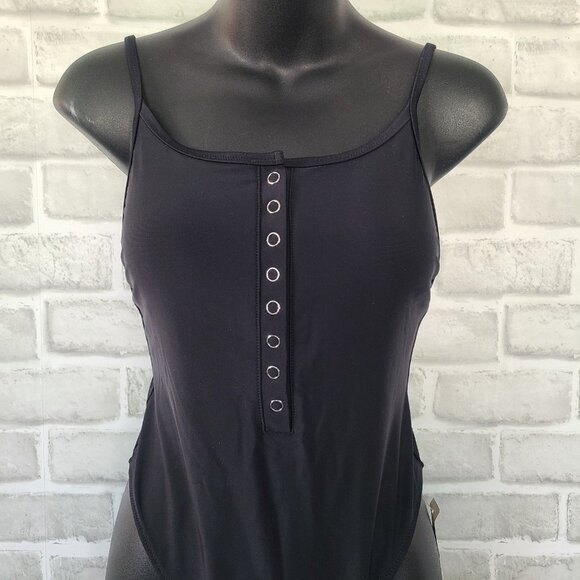 UpWest One Piece Swimsuit Henley High Leg Tank Small Beach NEW $88 - Picture 7 of 7